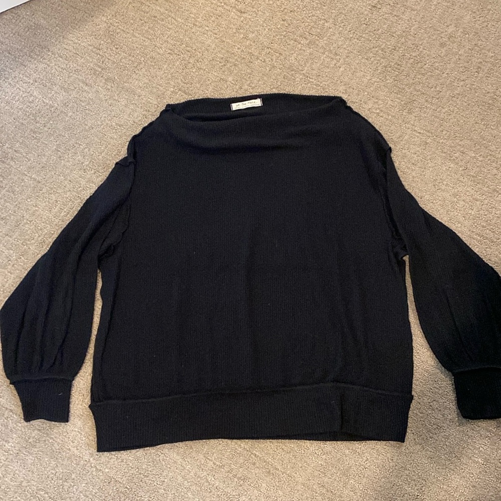 Free people black oversized sweater
